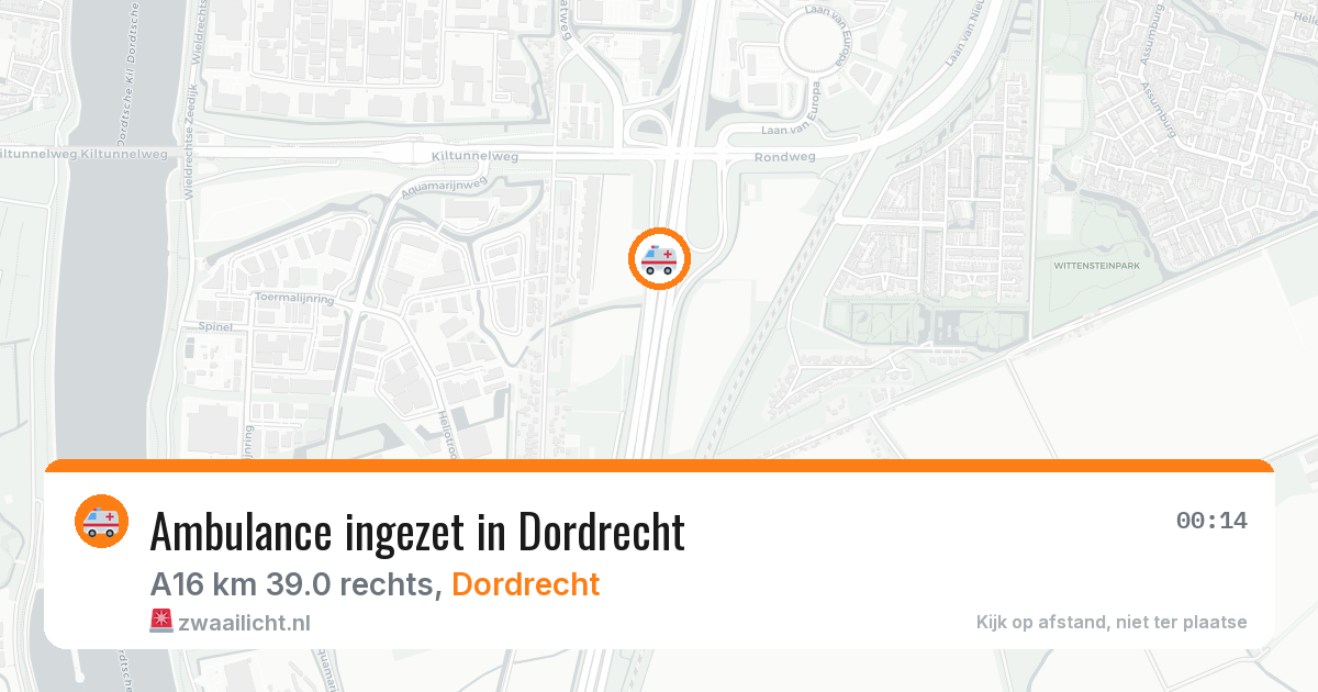 Ambulance ingezet in Dordrecht — 13 aug 2026