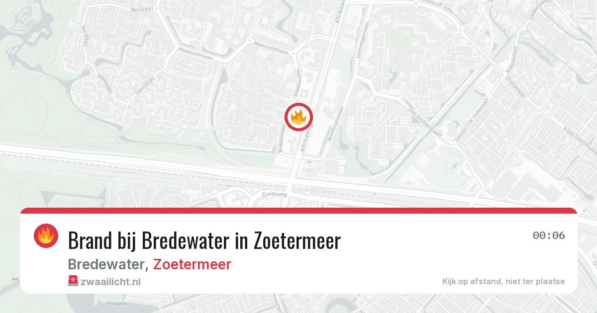 Brand bij Bredewater in Zoetermeer — 30 mrt 2026
