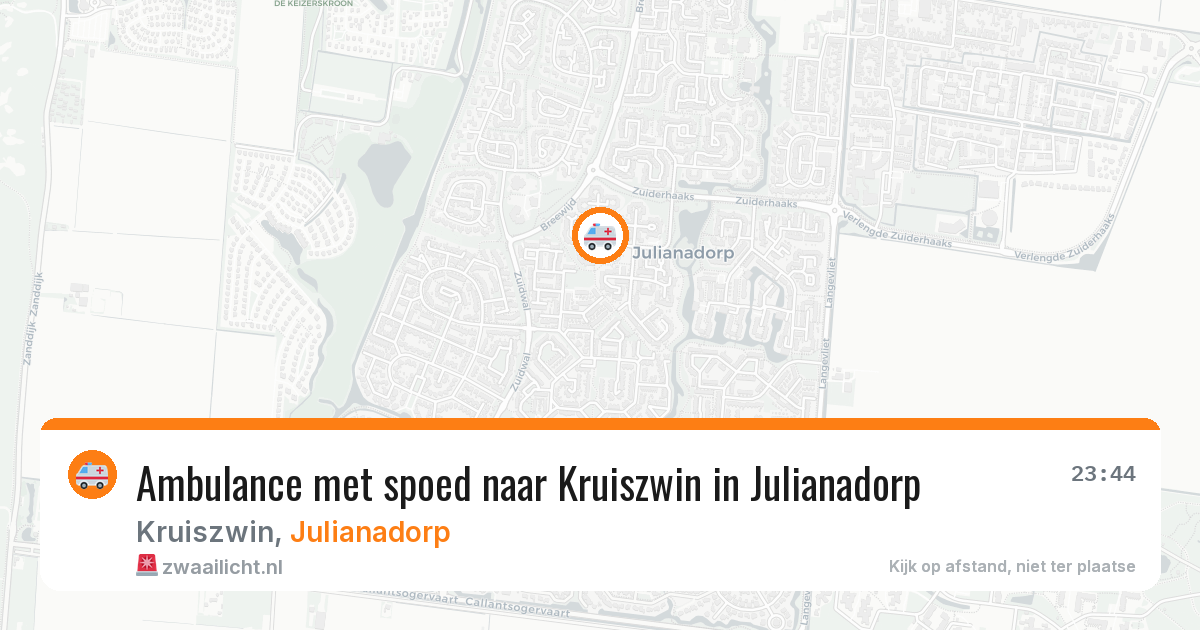 Ambulance met spoed naar Kruiszwin in Julianadorp — 15 apr 2026