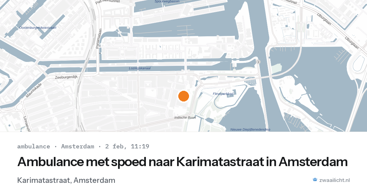 Ambulance met spoed naar Karimatastraat in Amsterdam — 2 feb 2026
