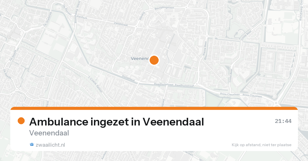 Ambulance ingezet in Veenendaal — 17 aug 2026