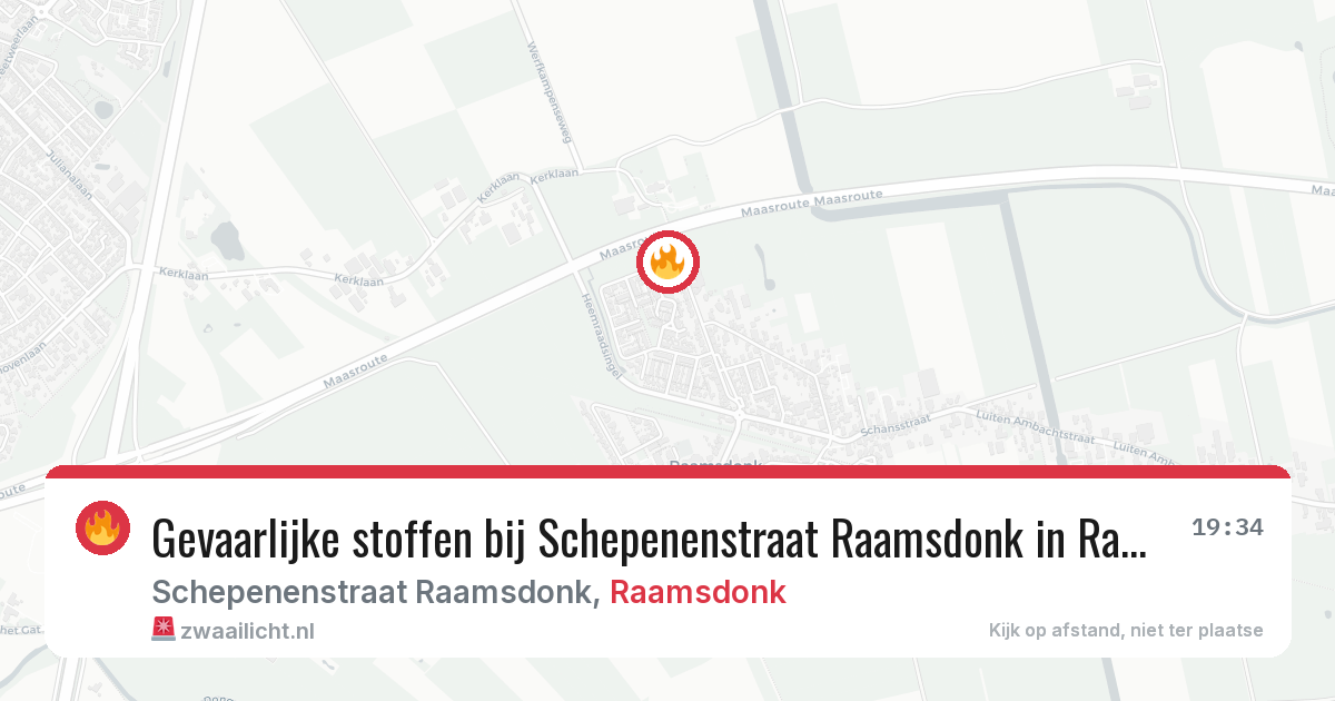 Gevaarlijke stoffen bij Schepenenstraat Raamsdonk in Raamsdonk — 19 mei 2026