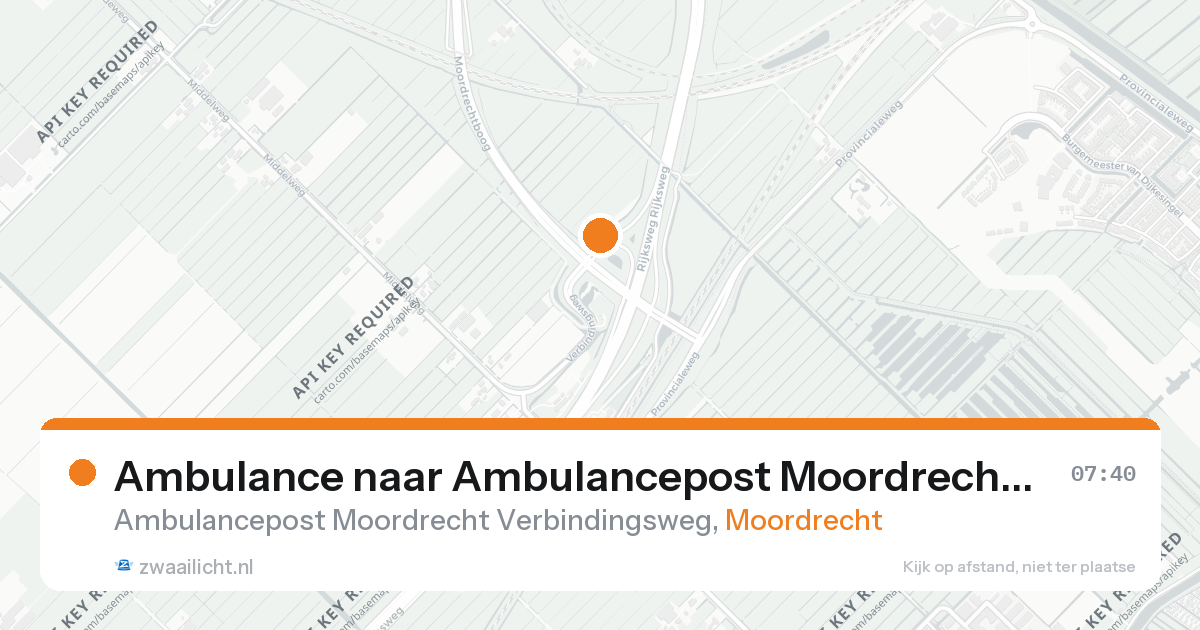 Ambulance naar Ambulancepost Moordrecht Verbindingsweg in Moordrecht — 7 feb 2026