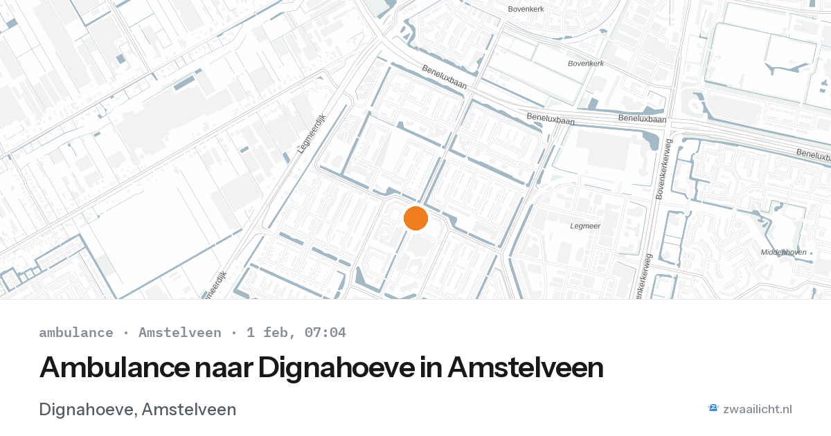 Ambulance naar Dignahoeve in Amstelveen — 1 feb 2026