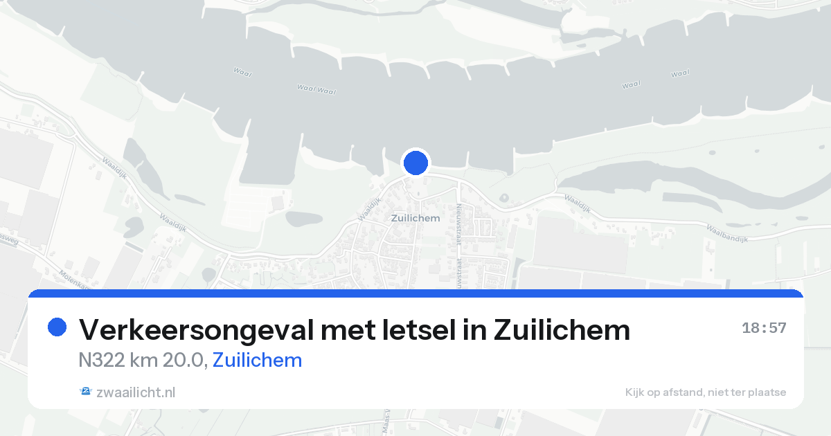 Verkeersongeval met letsel in Zuilichem — 6 aug 2026