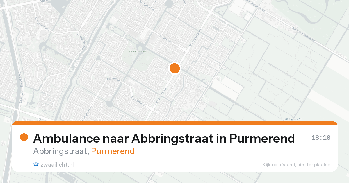 Ambulance naar Abbringstraat in Purmerend — 24 aug 2026