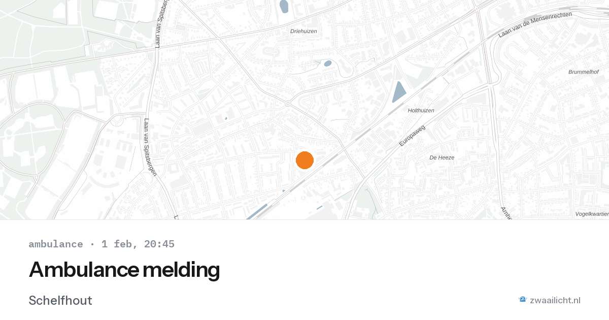Ambulance melding — 1 feb 2026