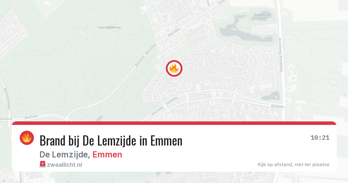 Brand bij De Lemzijde in Emmen — 26 mei 2026