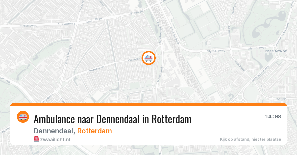 Ambulance naar Dennendaal in Rotterdam — 24 mei 2026