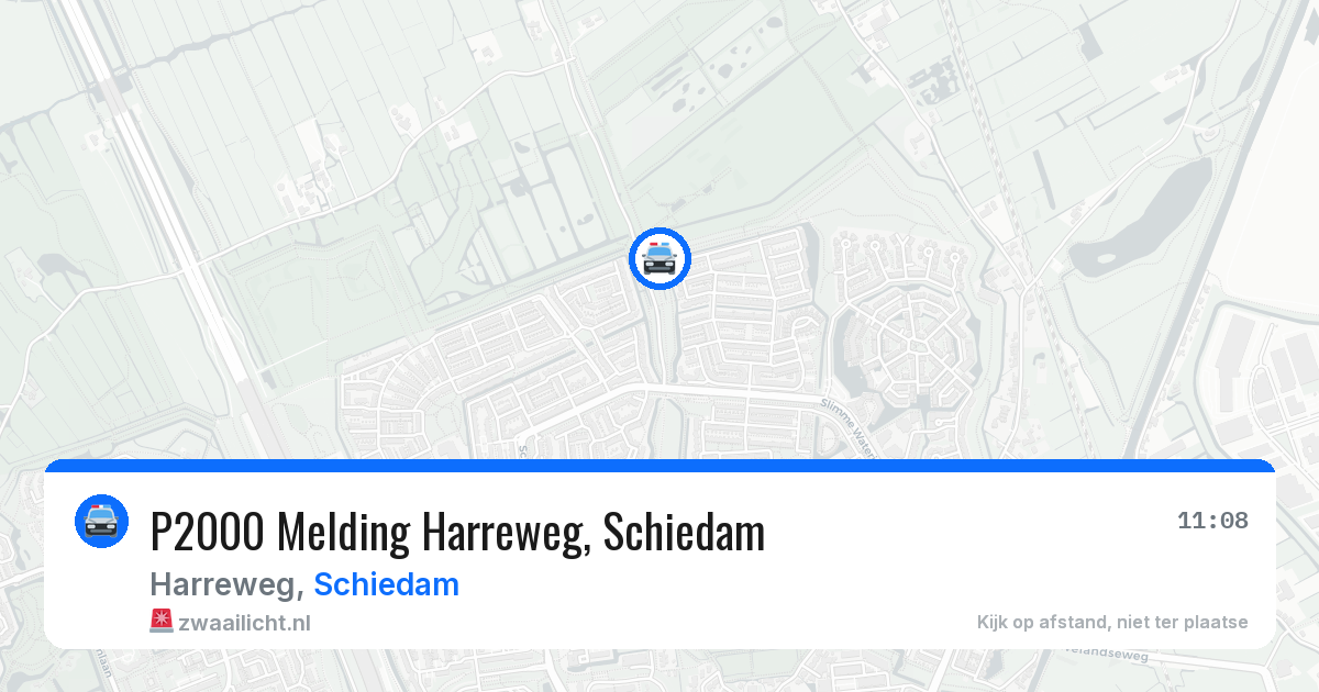 P2000 Melding Harreweg, Schiedam — 26 jun 2026