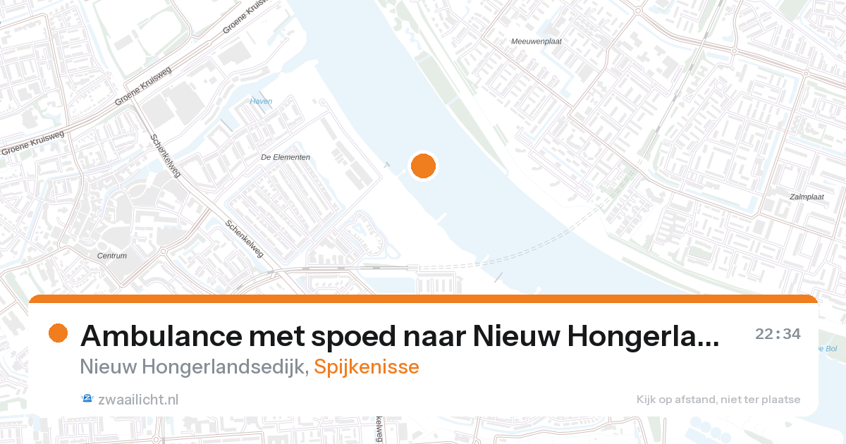 Ambulance met spoed naar Nieuw Hongerlandsedijk in Spijkenisse — 26 aug 2026