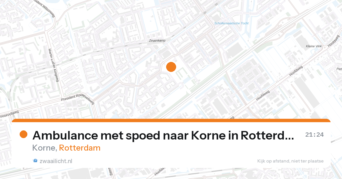 Ambulance met spoed naar Korne in Rotterdam — 26 aug 2026