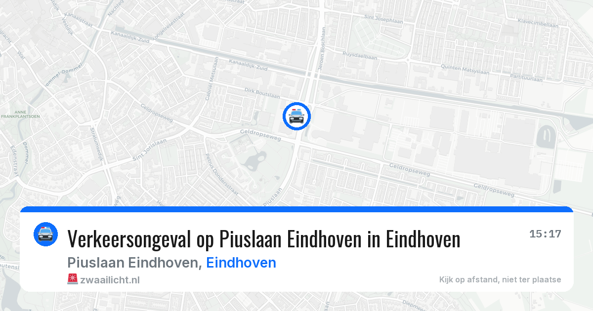 Verkeersongeval op Piuslaan Eindhoven in Eindhoven — 7 apr 2026
