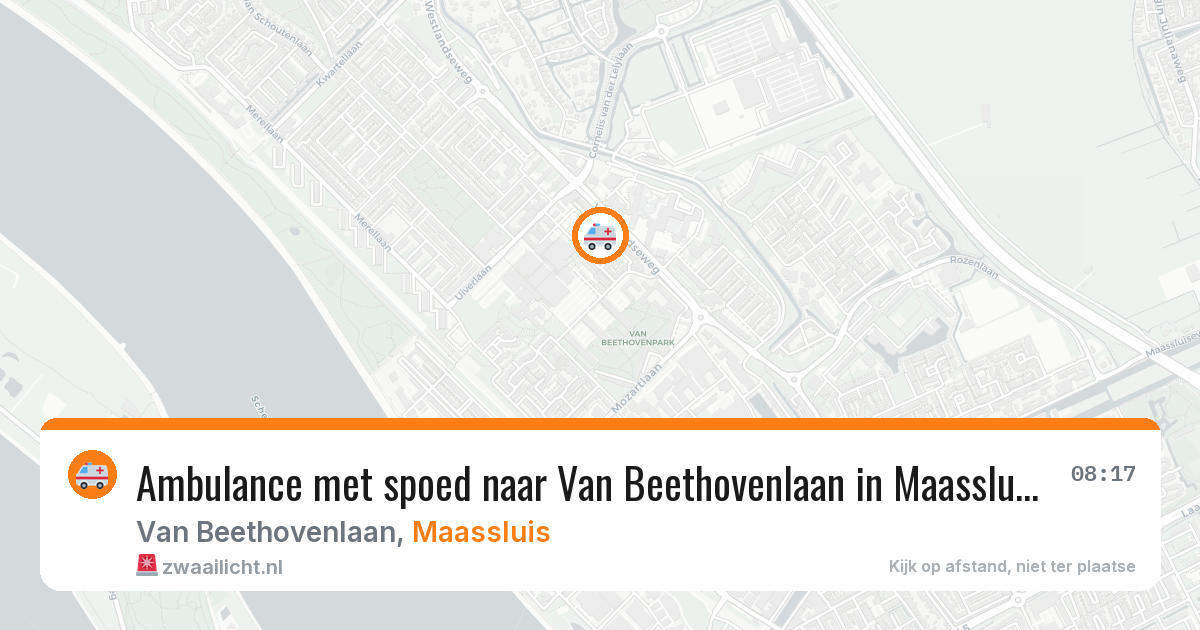 Ambulance met spoed naar Van Beethovenlaan in Maassluis — 13 aug 2026