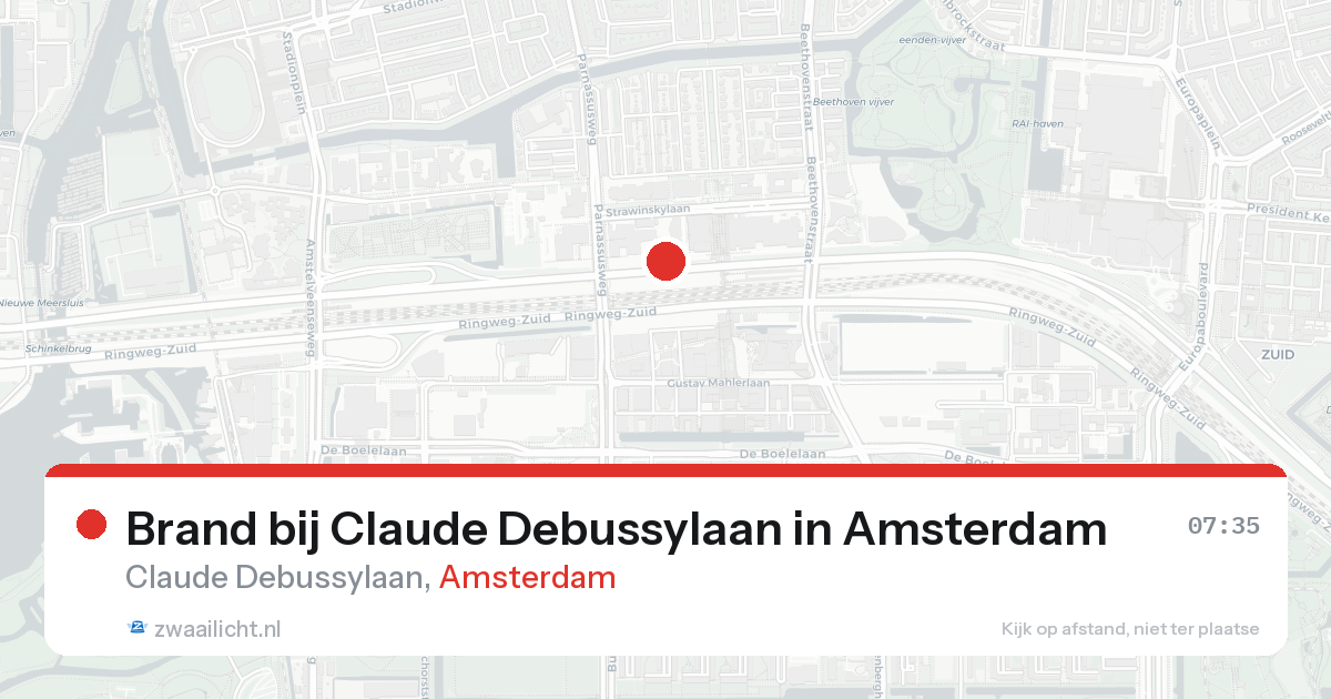 Brand bij Claude Debussylaan in Amsterdam — 26 jul 2026