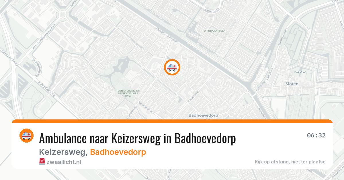 Ambulance naar Keizersweg in Badhoevedorp — 13 apr 2026