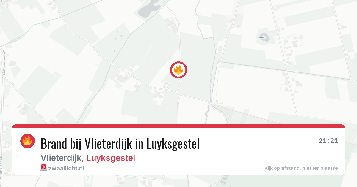Brand bij Vlieterdijk in Luyksgestel — 14 jul 2026