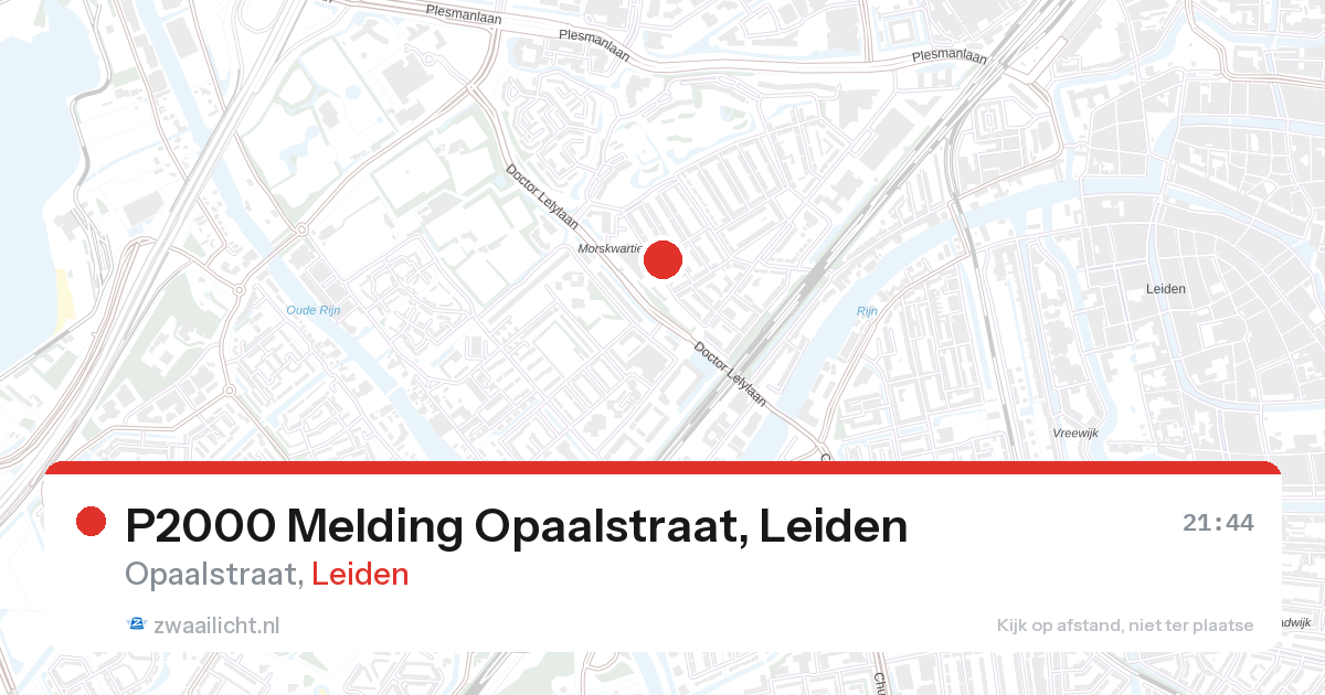 P2000 Melding Opaalstraat, Leiden — 3 feb 2026
