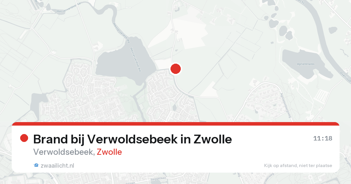 Brand bij Verwoldsebeek in Zwolle — 23 aug 2026