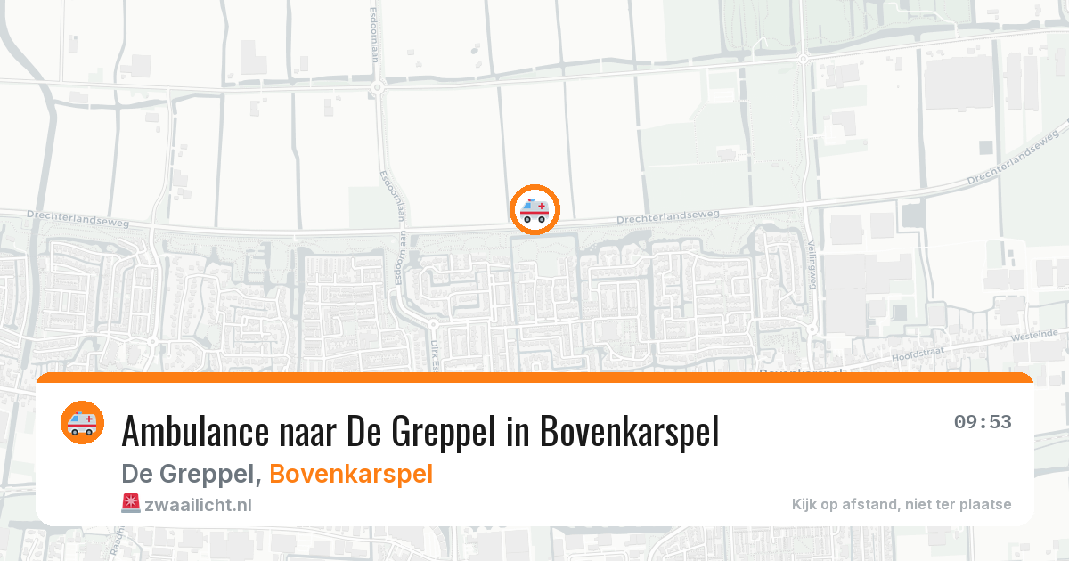 Ambulance naar De Greppel in Bovenkarspel — 3 jun 2026