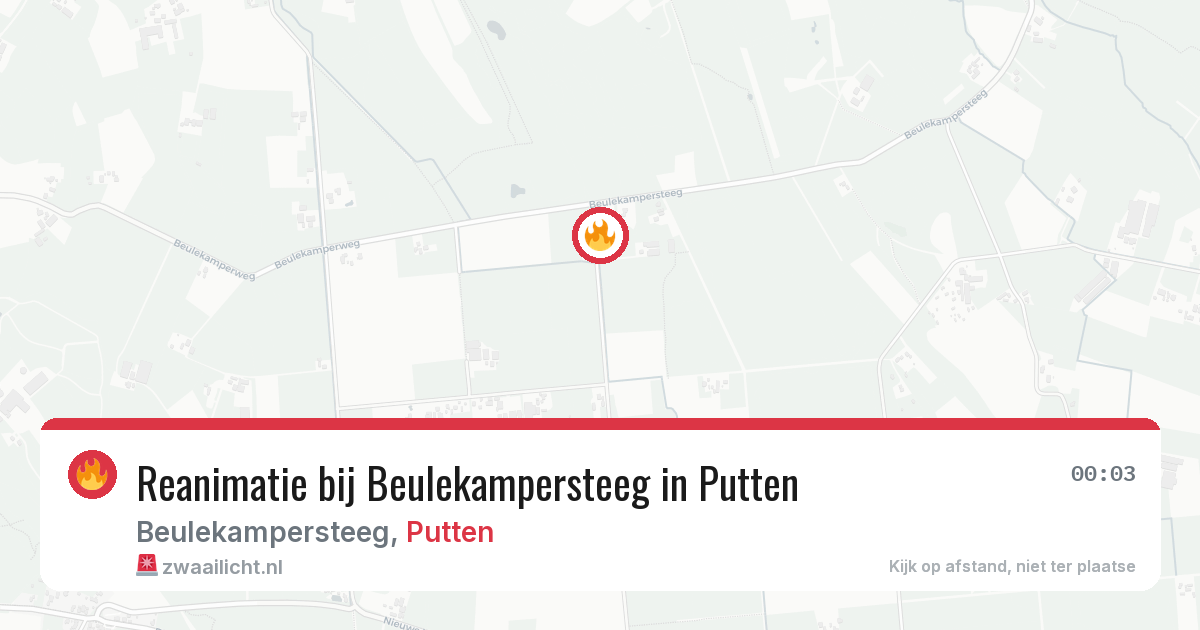Reanimatie bij Beulekampersteeg in Putten — 20 mrt 2026