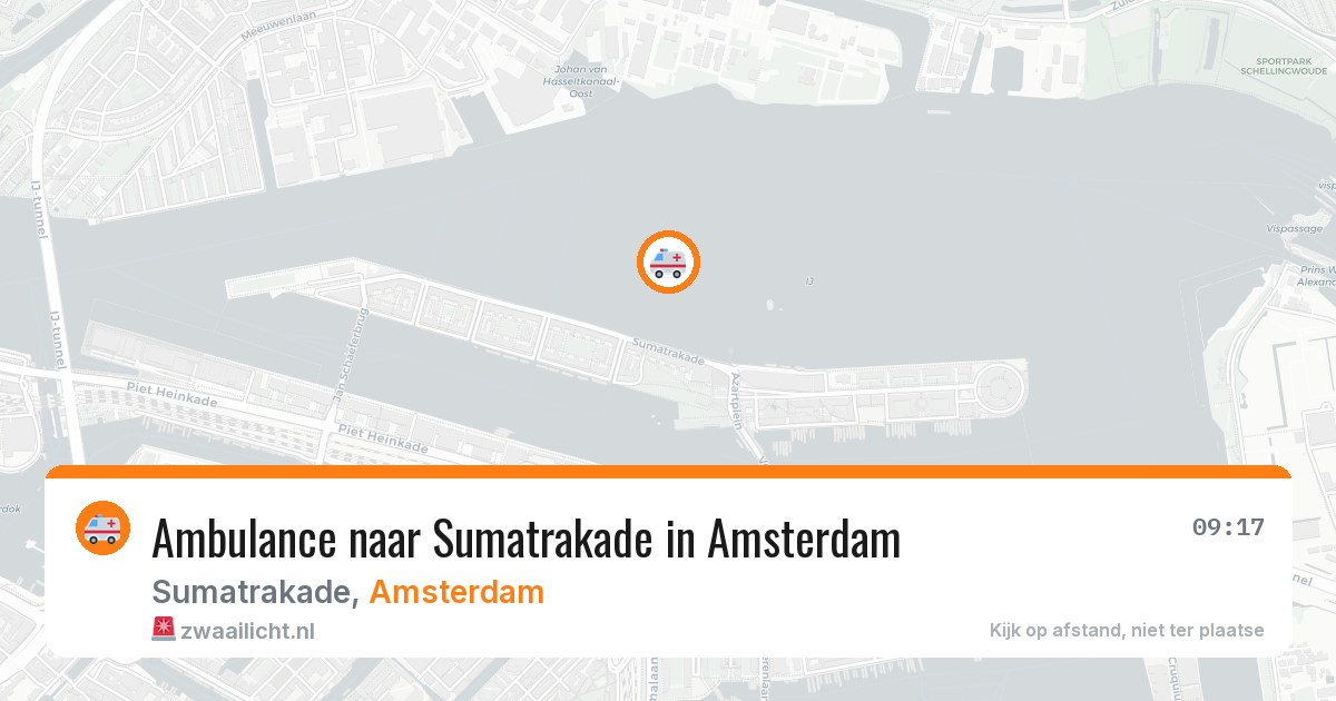 Ambulance naar Sumatrakade in Amsterdam — 30 jun 2026