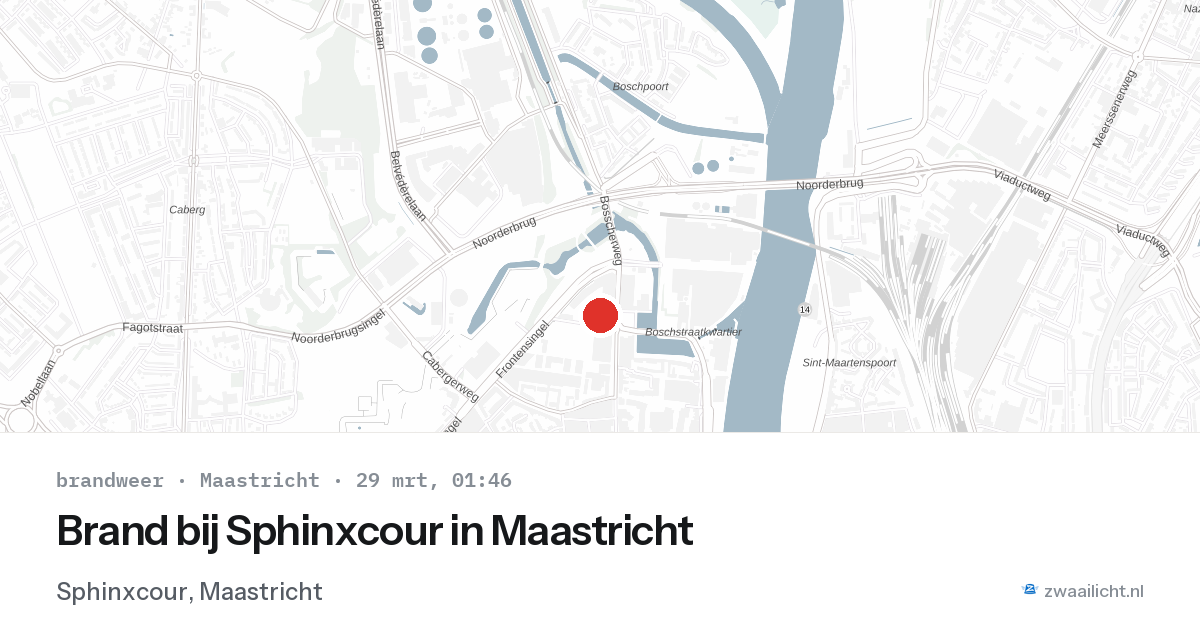 Brand bij Sphinxcour in Maastricht — 29 mrt 2026