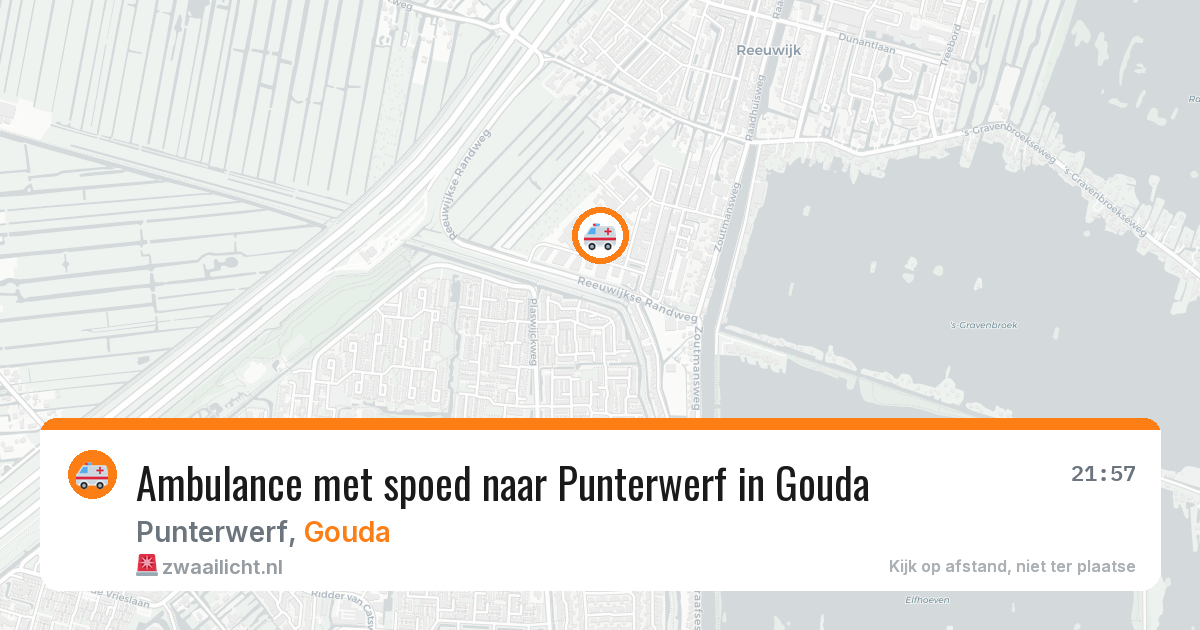 Ambulance met spoed naar Punterwerf in Gouda — 4 jul 2026
