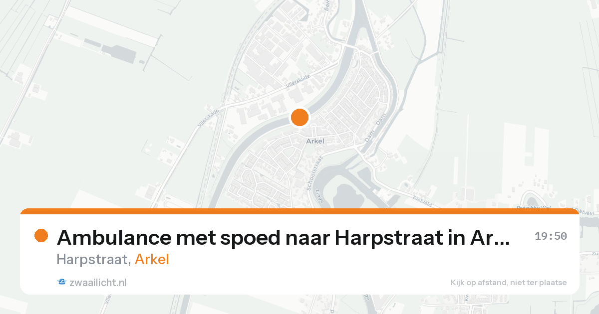 Ambulance met spoed naar Harpstraat in Arkel — 25 aug 2026