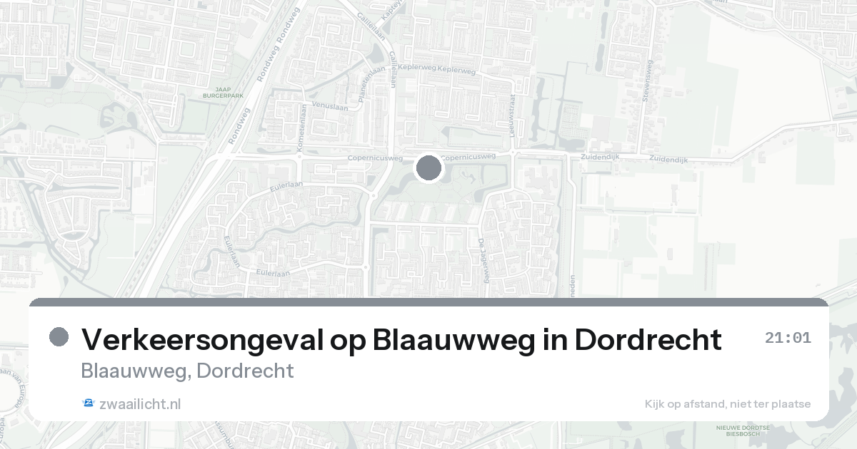 Verkeersongeval op Blaauwweg in Dordrecht — 30 jan 2026