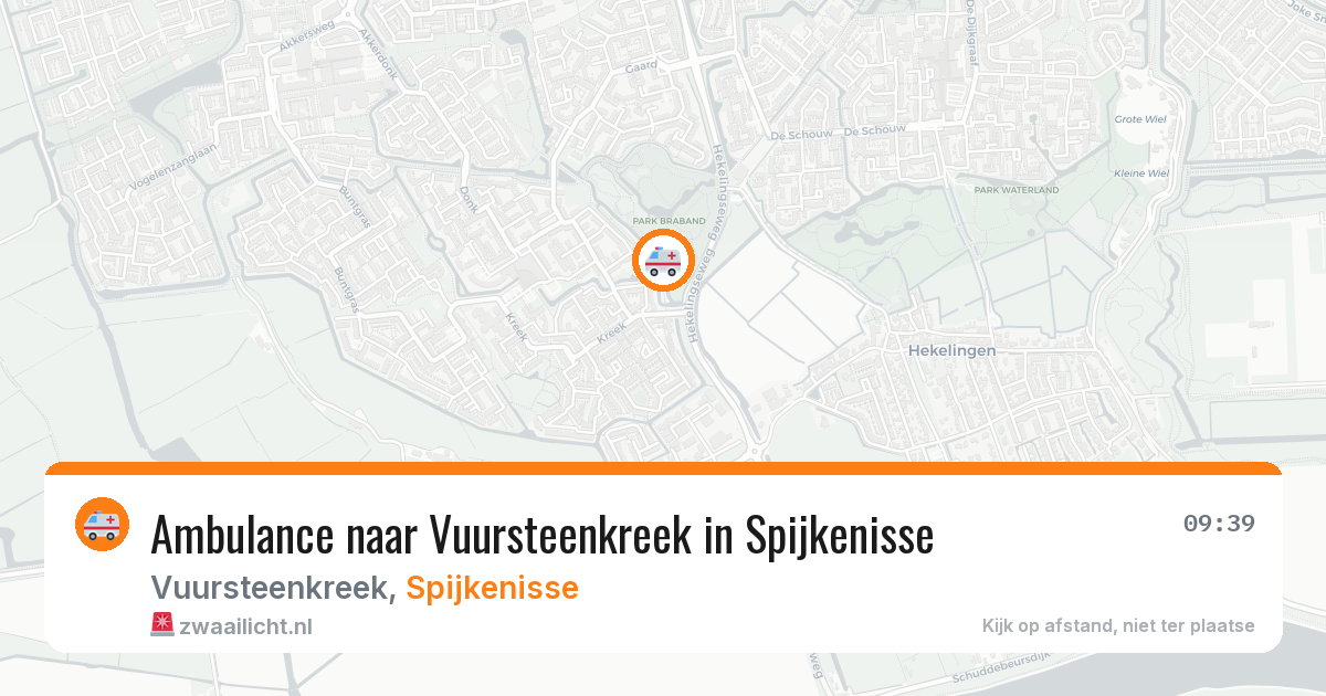 Ambulance naar Vuursteenkreek in Spijkenisse — 1 aug 2026