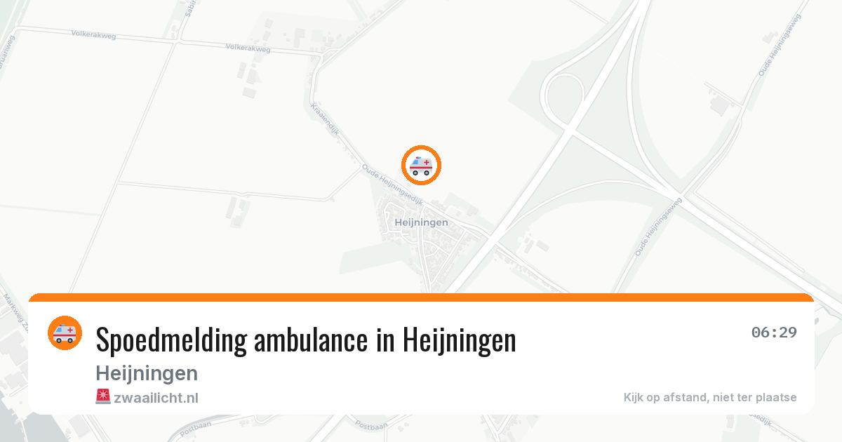 Spoedmelding ambulance in Heijningen — 5 aug 2026