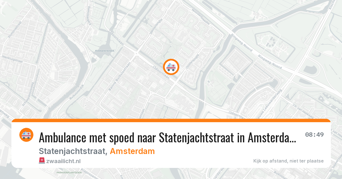 Ambulance met spoed naar Statenjachtstraat in Amsterdam — 4 apr 2026