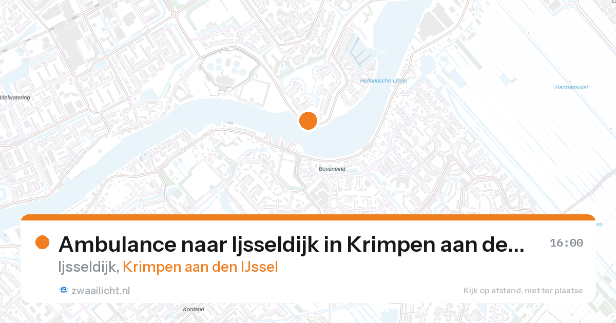 Ambulance naar Ijsseldijk in Krimpen aan den IJssel — 16 jul 2026