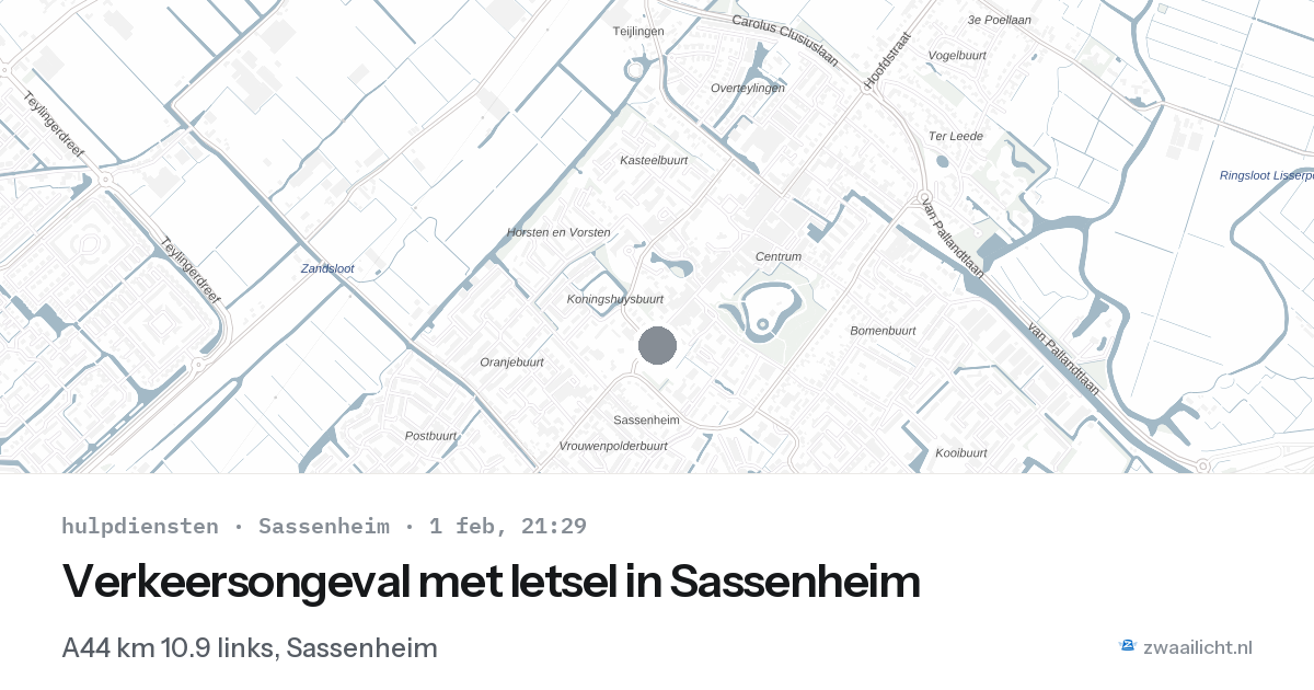 Verkeersongeval met letsel in Sassenheim — 1 feb 2026