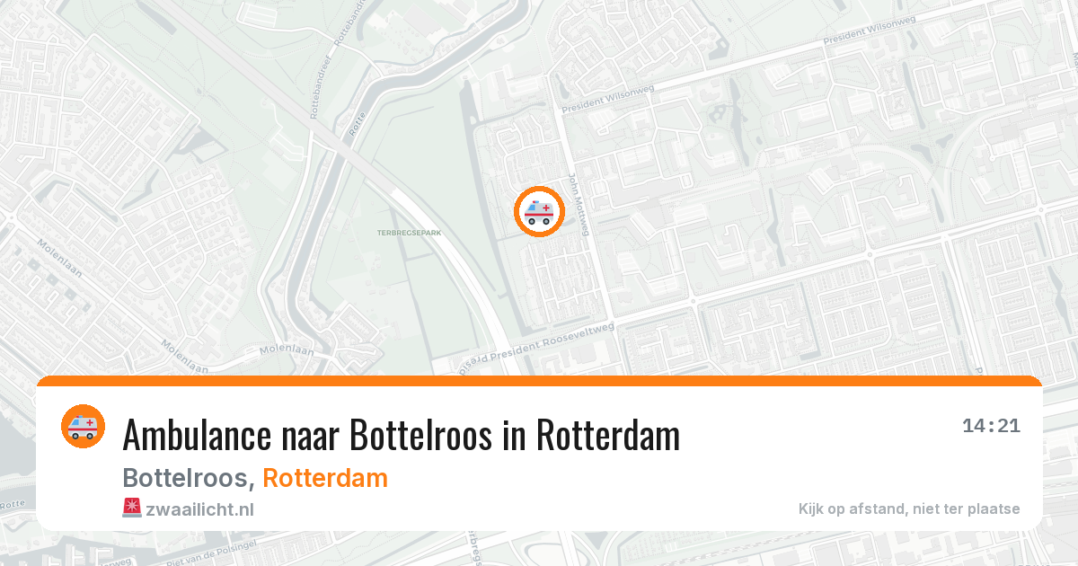 Ambulance naar Bottelroos in Rotterdam — 22 mei 2026