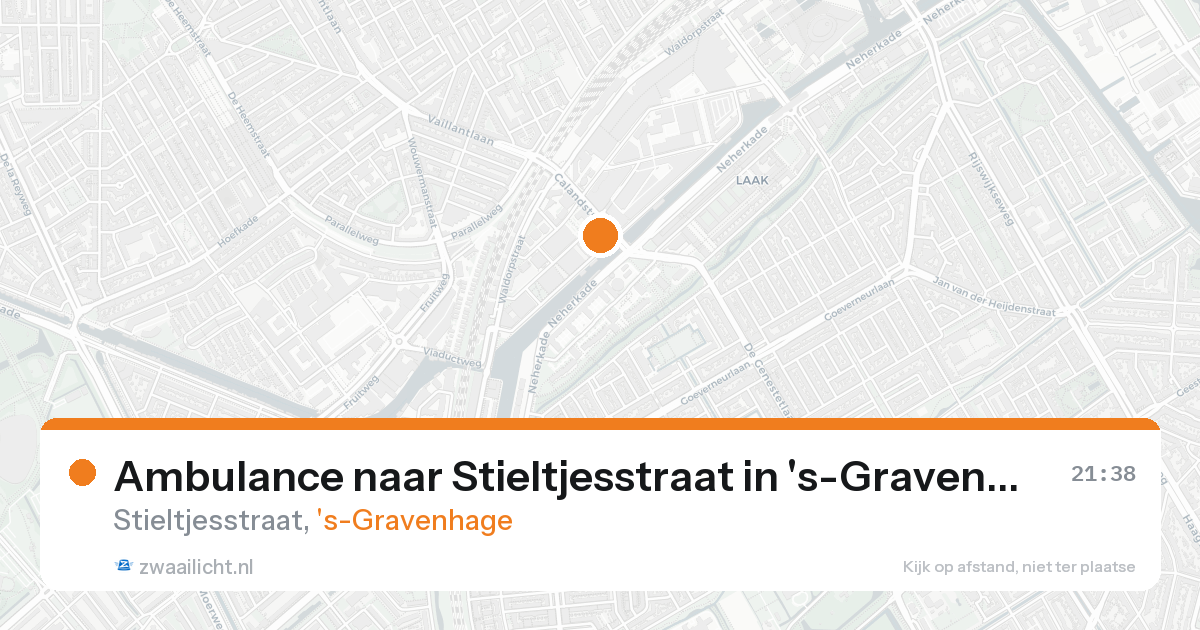 Ambulance naar Stieltjesstraat in 's-Gravenhage — 15 aug 2026