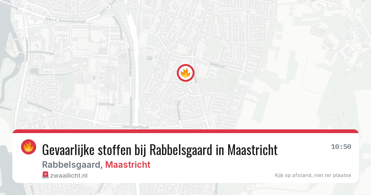 Gevaarlijke stoffen bij Rabbelsgaard in Maastricht — 2 mrt 2026