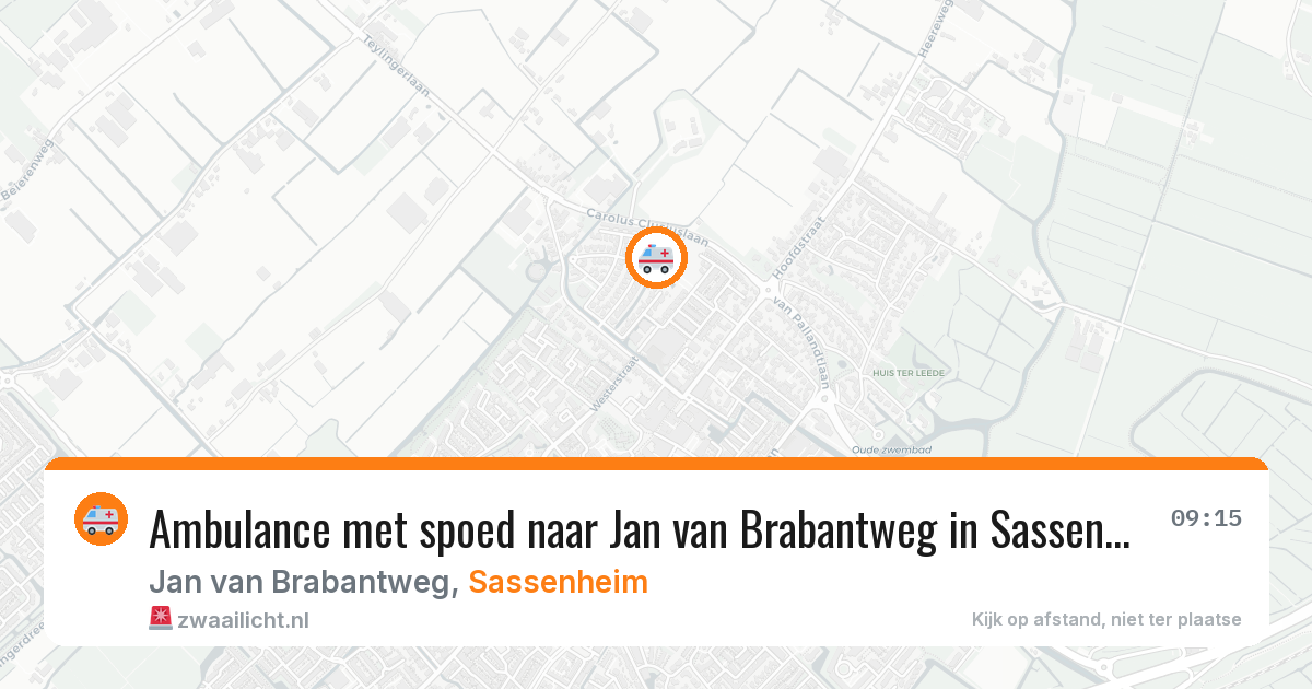 Ambulance met spoed naar Jan van Brabantweg in Sassenheim — 26 jan 2026