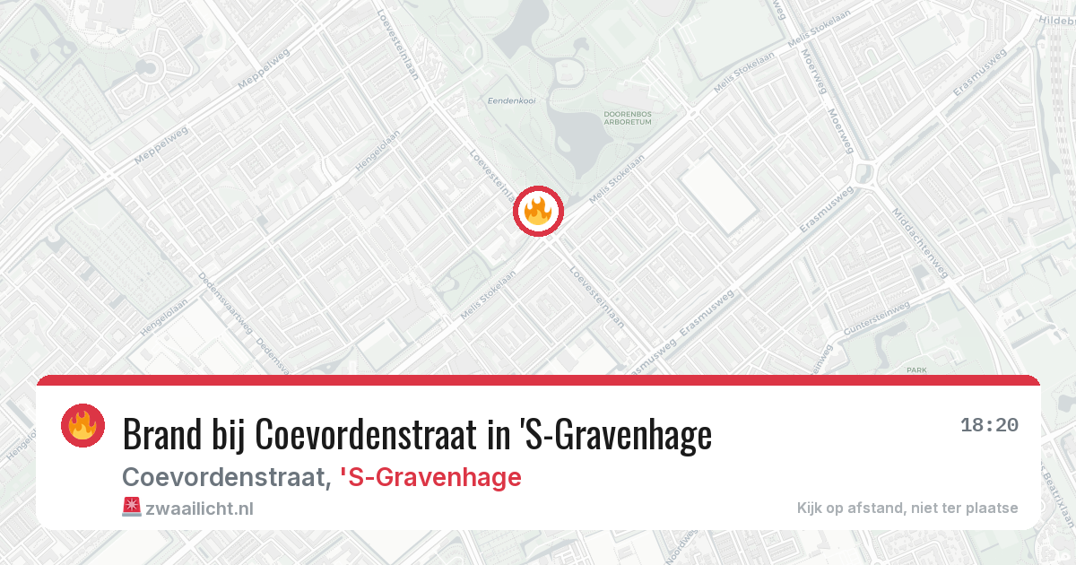 Brand bij Coevordenstraat in 'S-Gravenhage — 26 mei 2026