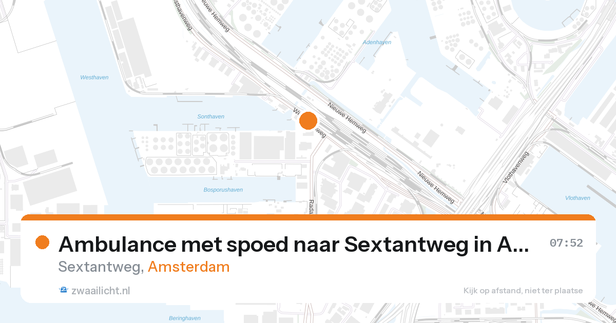 Ambulance met spoed naar Sextantweg in Amsterdam — 24 jul 2026