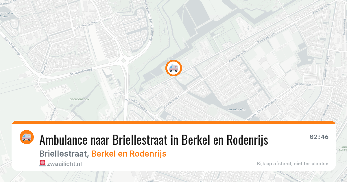 Ambulance naar Briellestraat in Berkel en Rodenrijs — 30 apr 2026