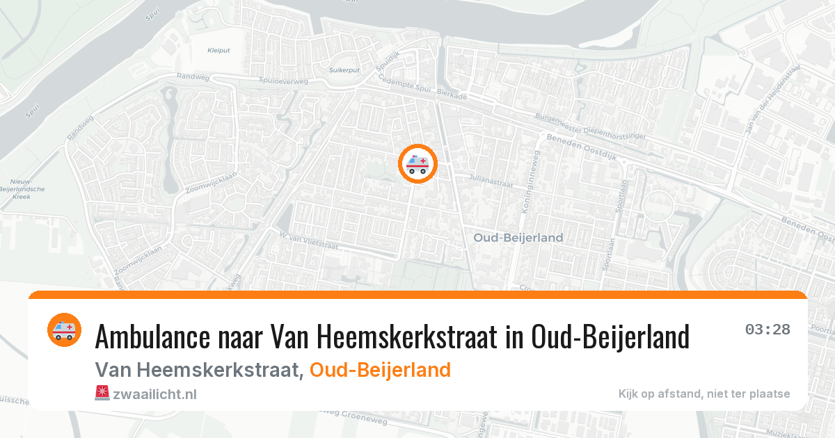 Ambulance naar Van Heemskerkstraat in Oud-Beijerland — 1 apr 2026