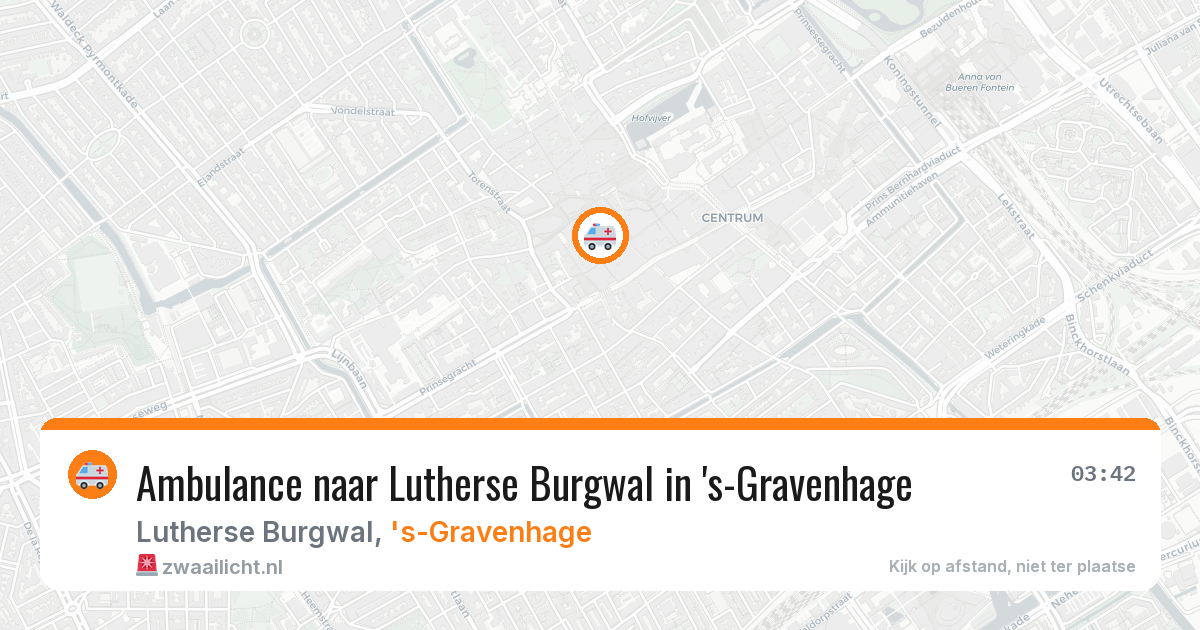Ambulance naar Lutherse Burgwal in 's-Gravenhage — 26 mrt 2026