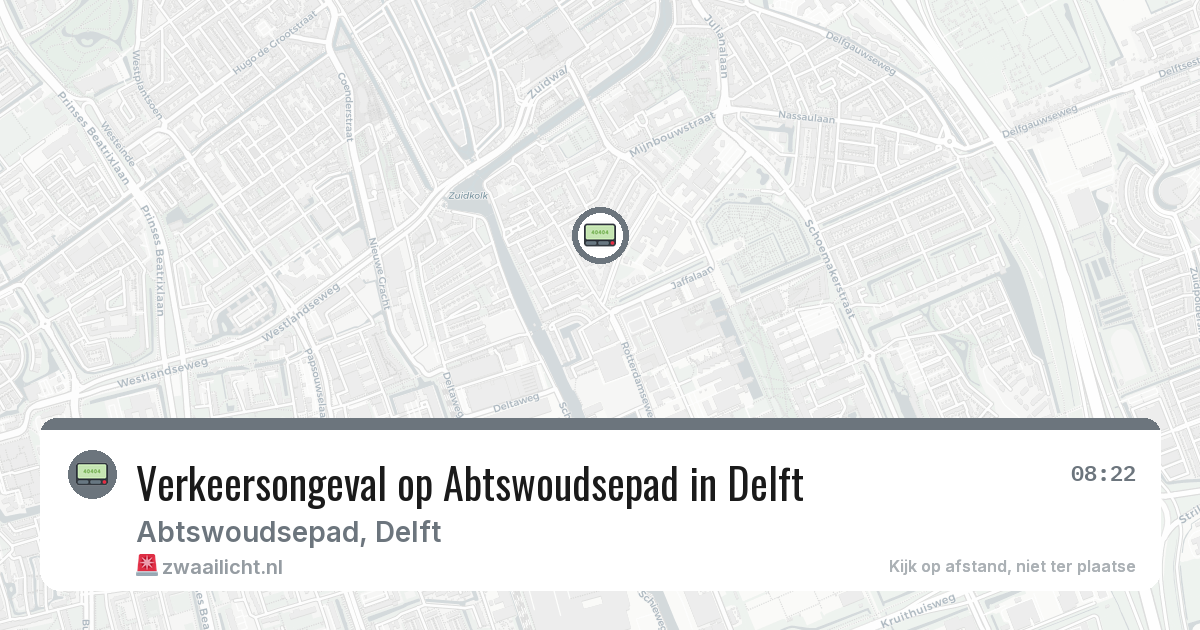 Verkeersongeval op Abtswoudsepad in Delft — 24 feb 2026