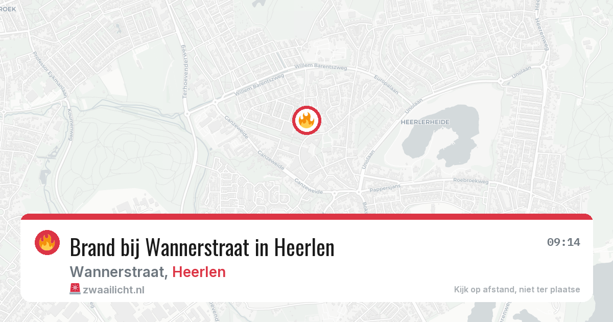 Brand bij Wannerstraat in Heerlen — 29 mei 2026
