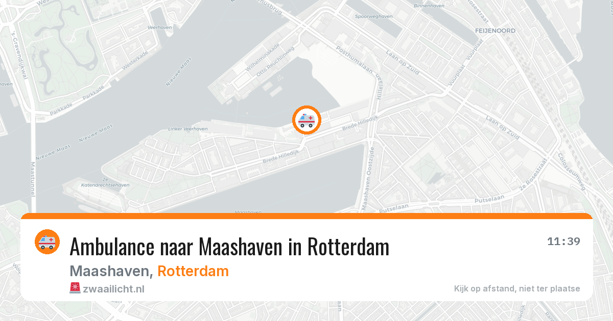Ambulance naar Maashaven in Rotterdam — 12 aug 2026
