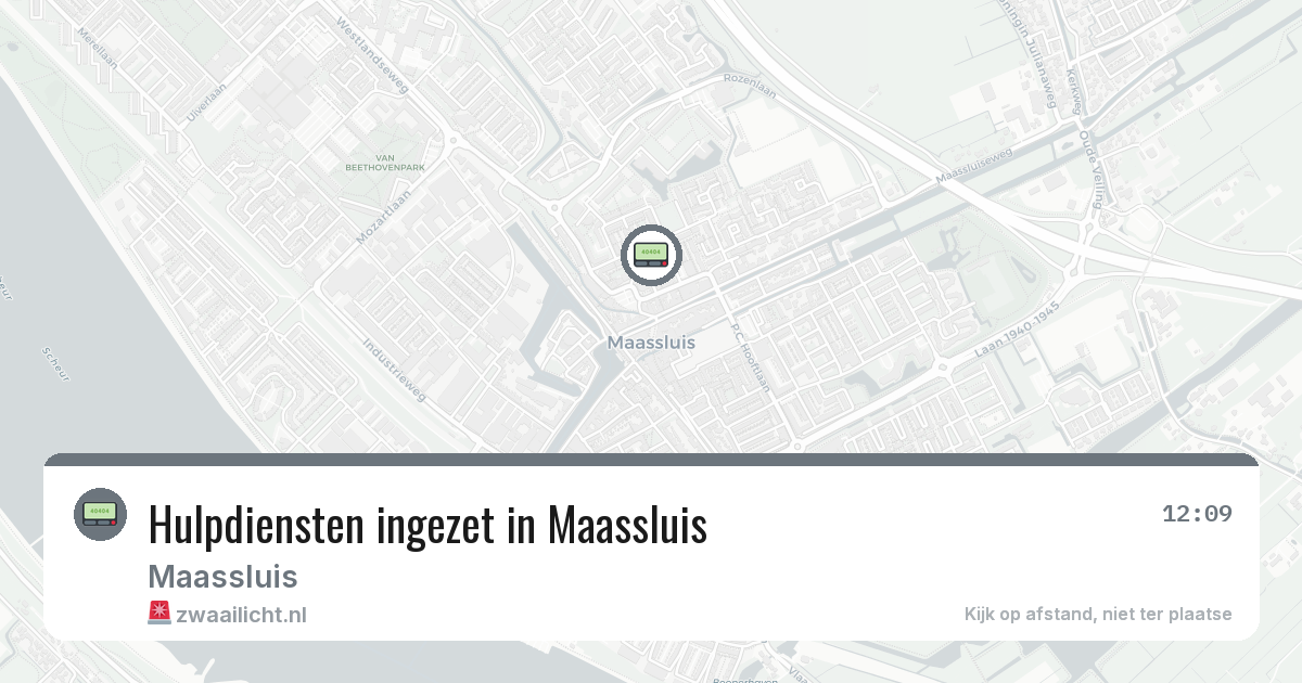 Hulpdiensten ingezet in Maassluis — 4 aug 2026 | 🚨 Zwaailicht.nl