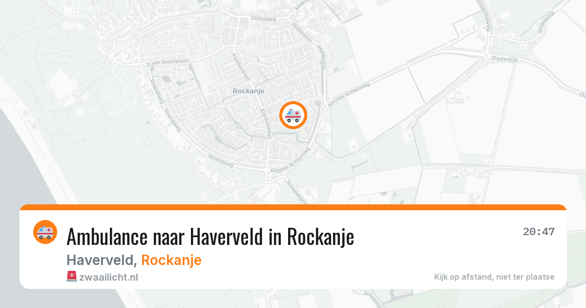 Ambulance naar Haverveld in Rockanje — 1 aug 2026