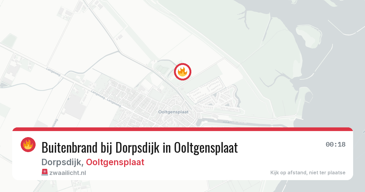 Buitenbrand bij Dorpsdijk in Ooltgensplaat — 20 mei 2026